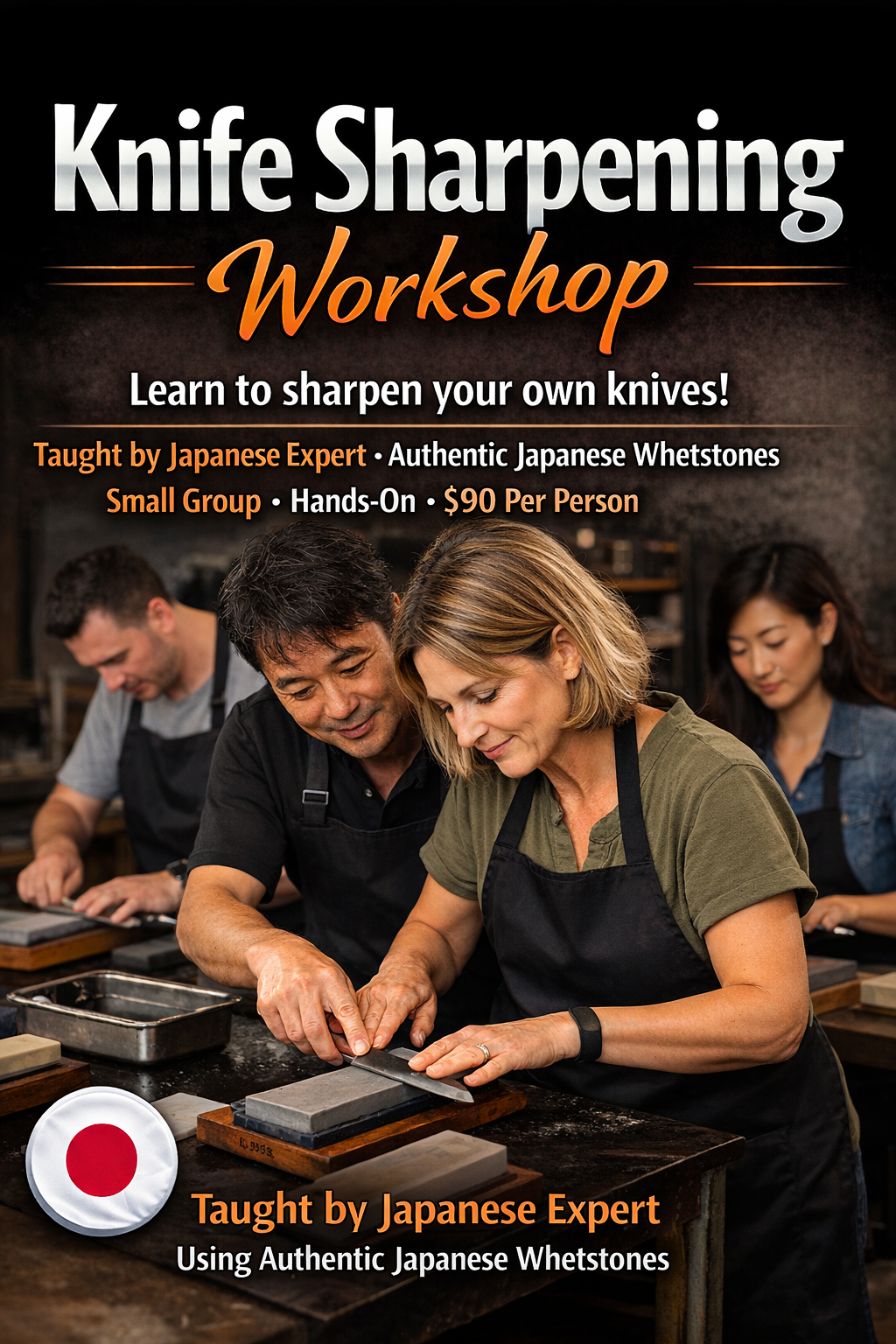 Japanese Knife Sharpening Experience on 07/April/2026(Tue)